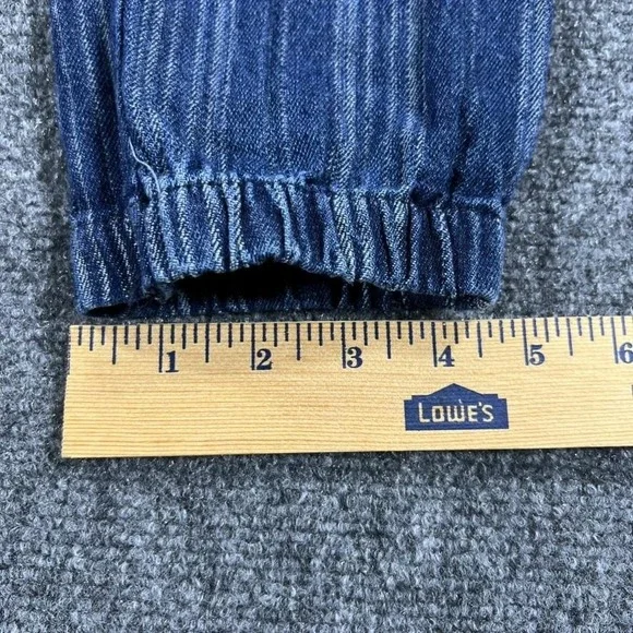 Jaded Gypsy Pants Womens Small Blue Spiral Cluster Denim Cargo Striped Jogger